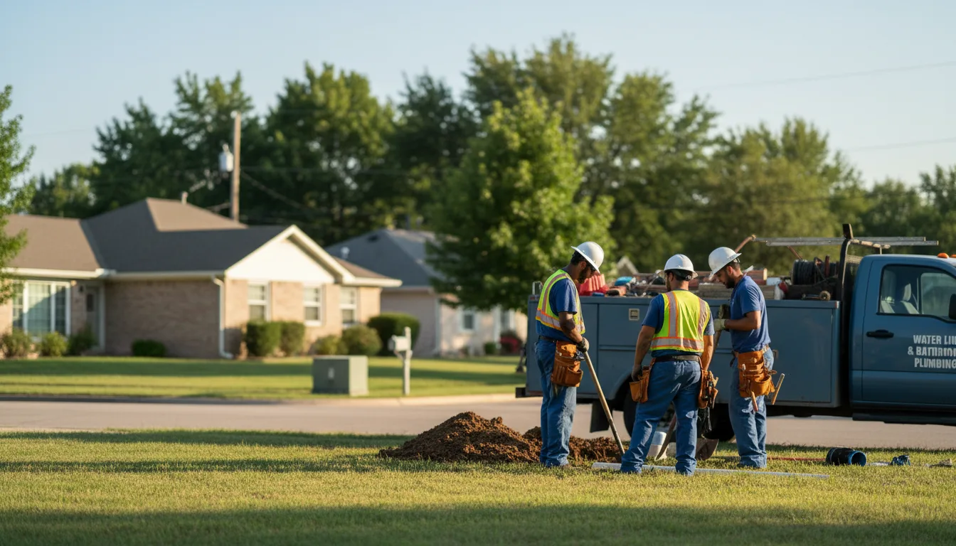 Residential water line and bathroom plumbing service in Oak Hill, AL
